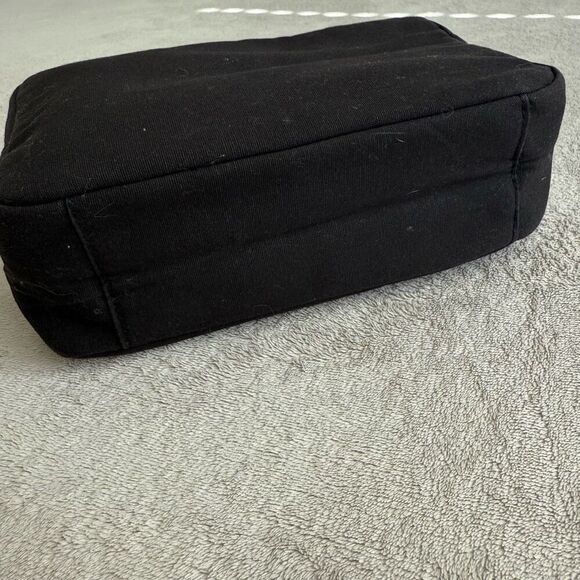 Yves Saint Laurent YSL parfums Black Canvas Logo Wristlet Clutch Bag - Picture 9 of 12